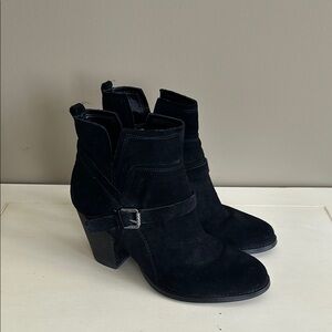Ivanka Trump Black Suede Ankle Boots